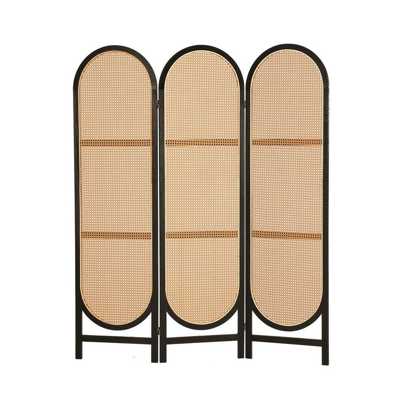 Artiss 3 Panel Room Divider Screen 151x180cm Rattan Brown