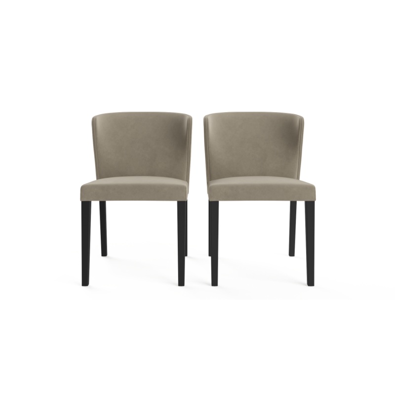 Bella Set of 2 Kitchen Dining Chairs Putty Beige