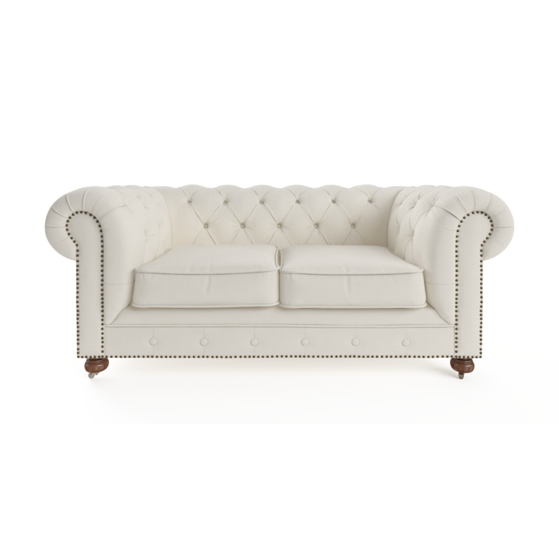 Camden Chesterfield 2 Seater Sofa Classic Cream