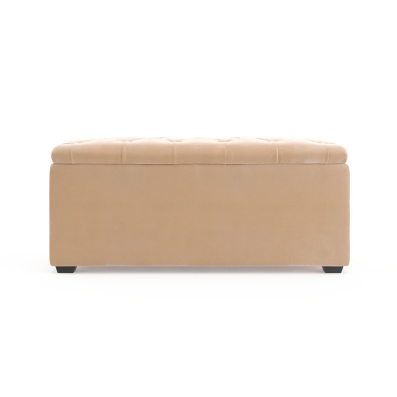 Emily Storage Bench Ottoman Almond Spice