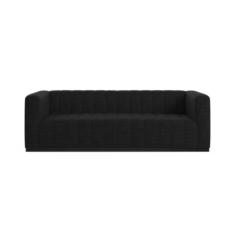 Lulu 3-Seater Lounge Sofa Stone Black