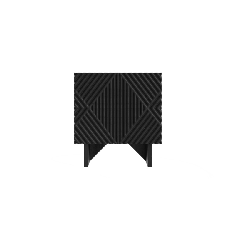 Marlon Nighstand Bedside Table Black Acacia