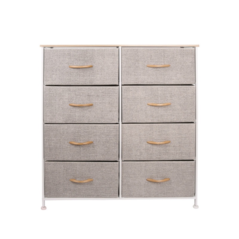 8 Drawer Storage Chest Beige