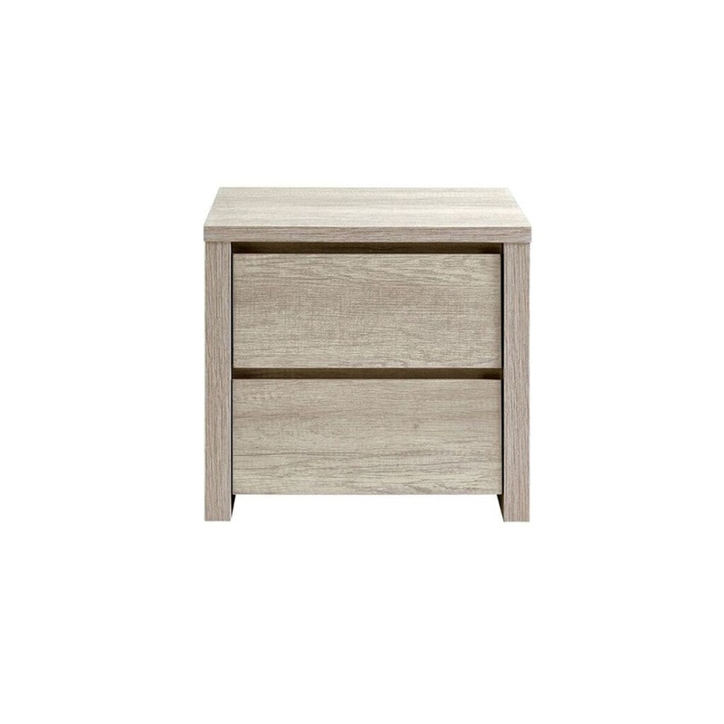 Alta Collection 2 Drawer Bedside Table Dusky Oak