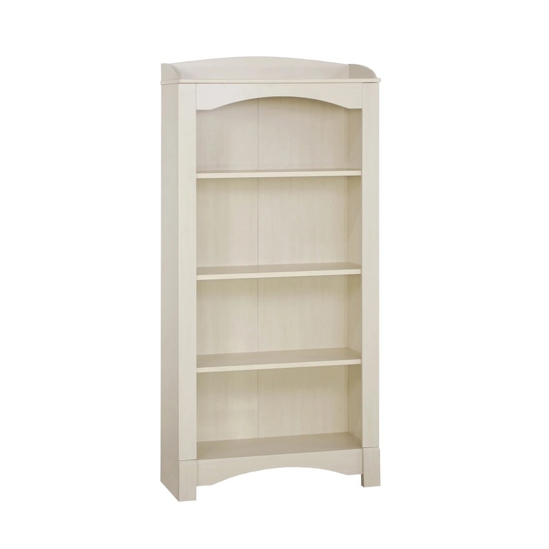 Basil Wooden 5-Tier Display Shelf Bookcase Storage Cabinet Antique White