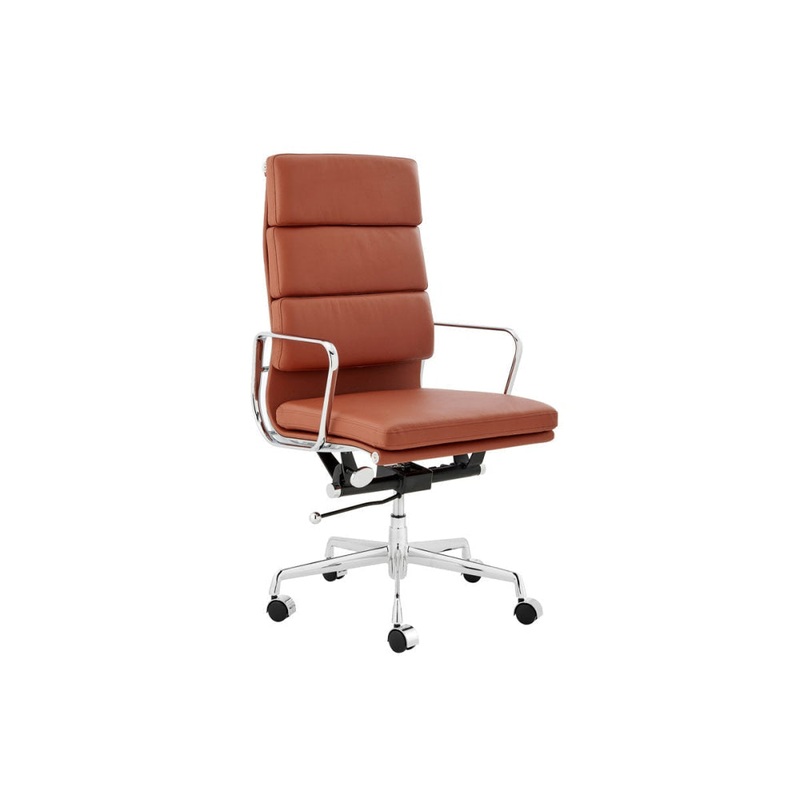 Eames Group Aluminium Padded High Back Office Chair Replica