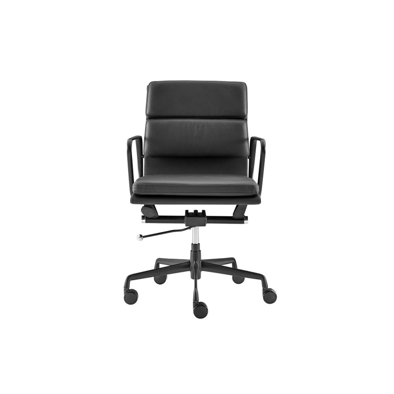 Eames Group Aluminium Padded Low Back Office Chair Replica