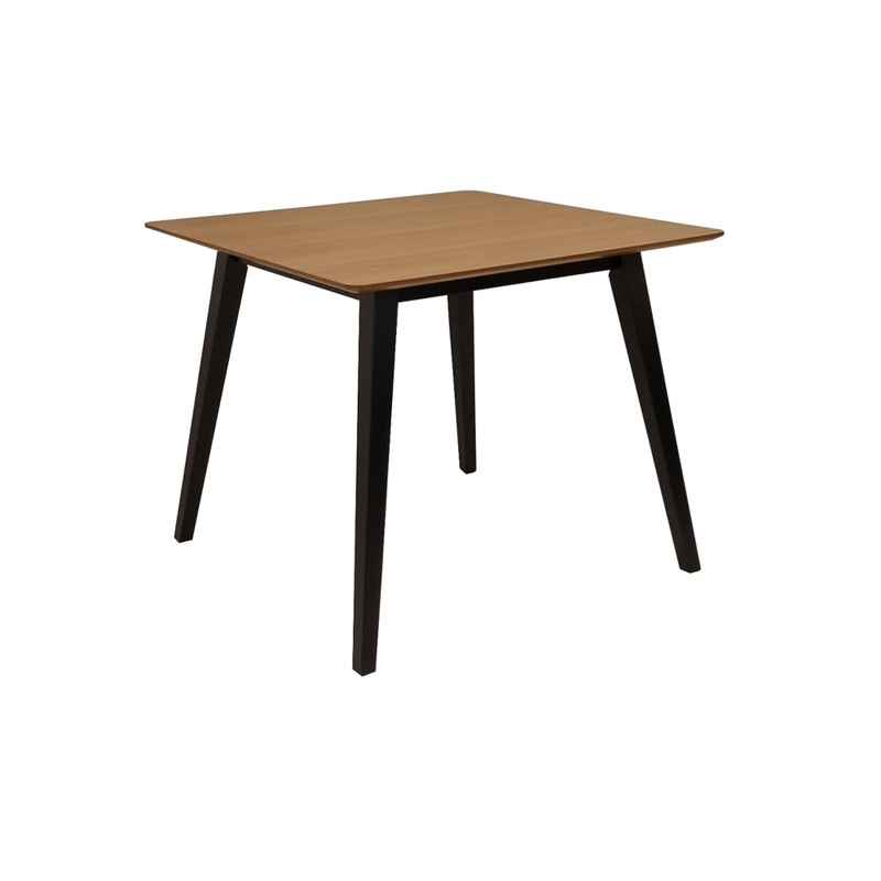 Kanaka Wooden Square Kitchen Dining Table 90cm Natural Black