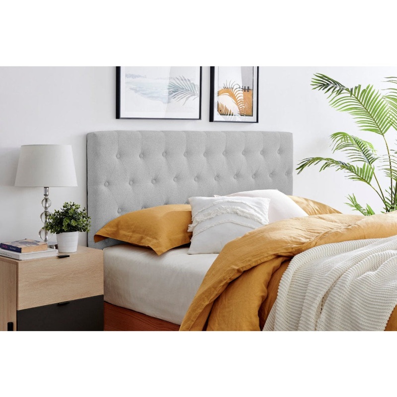 Lilly Button Bed Head  Light Grey