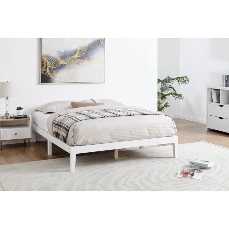 William Wood Bed Frame White