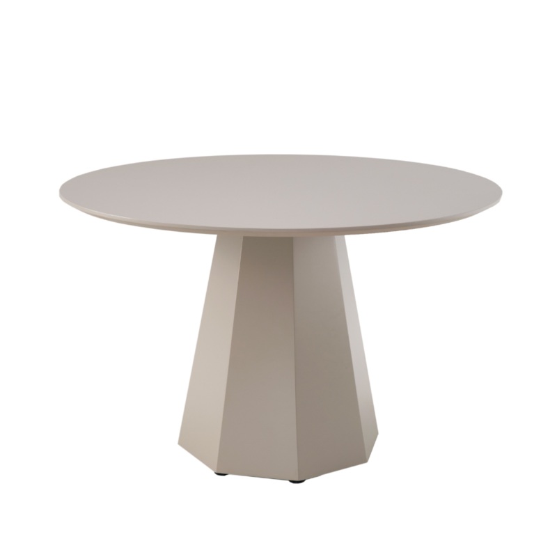 Delisa Modern Round Wooden Kitchen Dining Table 120cm Putty