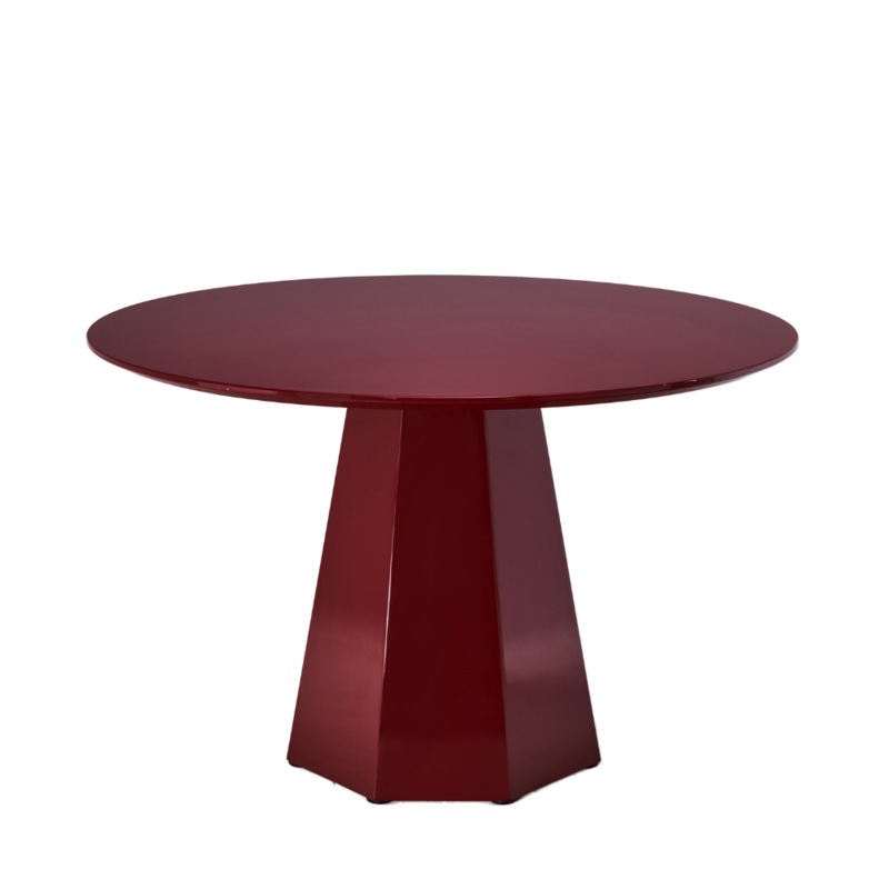 Delisa Modern Round Wooden Kitchen Dining Table 120cm Wine