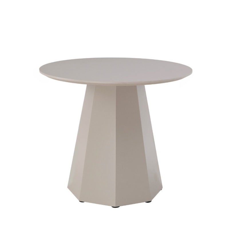 Sefina Modern Round Wooden Kitchen Dining Table 90cm Putty