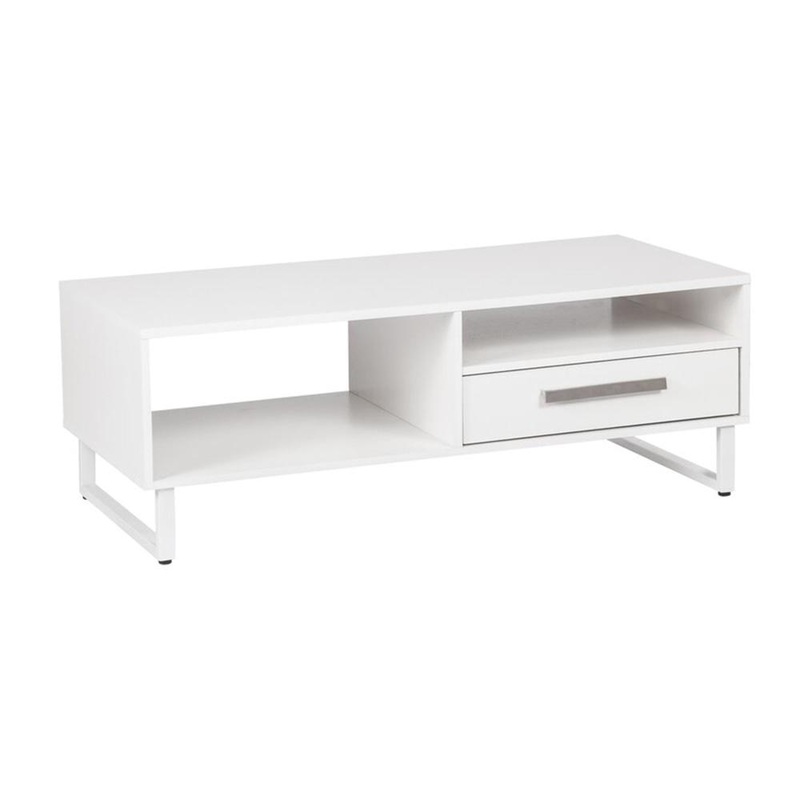 Ashley Collection Open Shelf Coffee Table W/ 1-Drawer - White