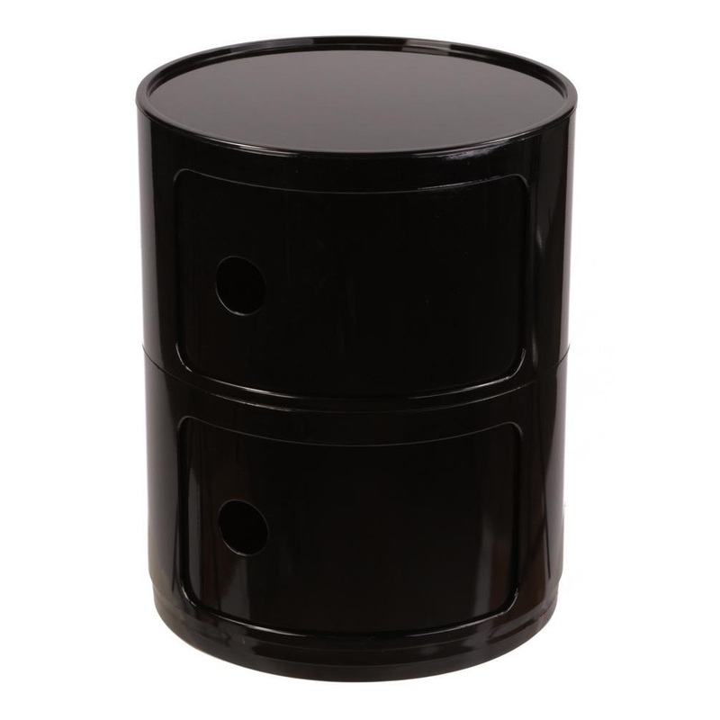 Anna Castelli Ferrieri Replica Componibili Storage Unit 2-Drawer - Black