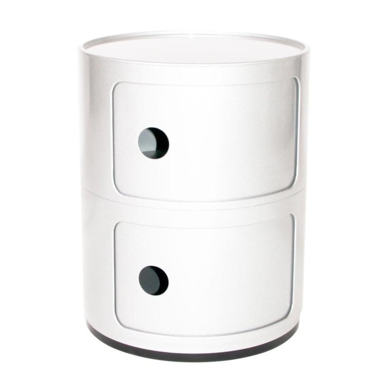 Anna Castelli Ferrieri  Replica Componibili Storage Unit 2-Drawer - White