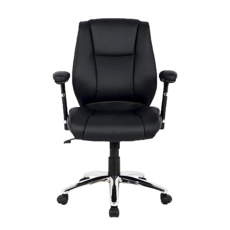 Eaton PU Leather Executive Manager Office Task Desk Chair - Black
