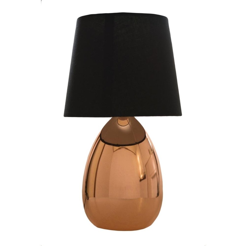 Larson Touch Table Desk Lamp Copper Metal Base - Black