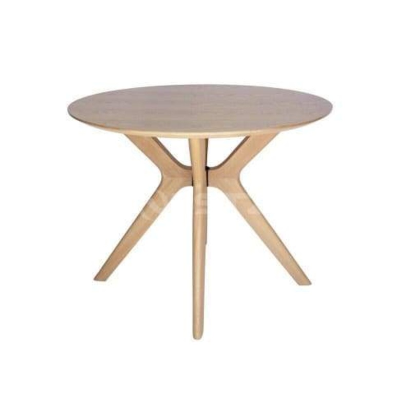 Lyn Round Wood Dining Table - 100cm - Natural