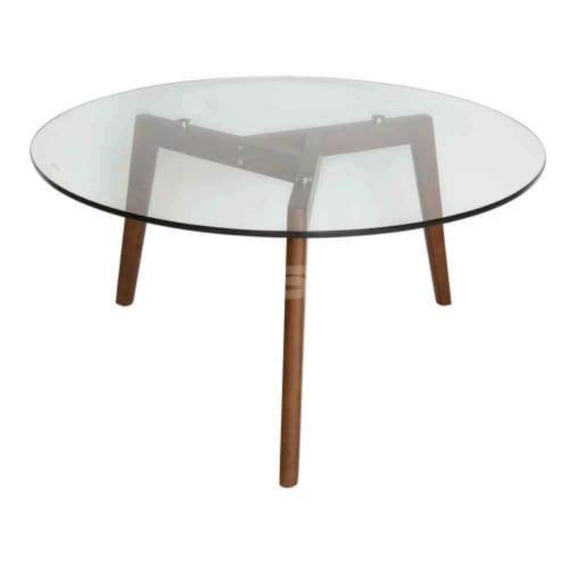 Stad Round Coffee Table - Walnut