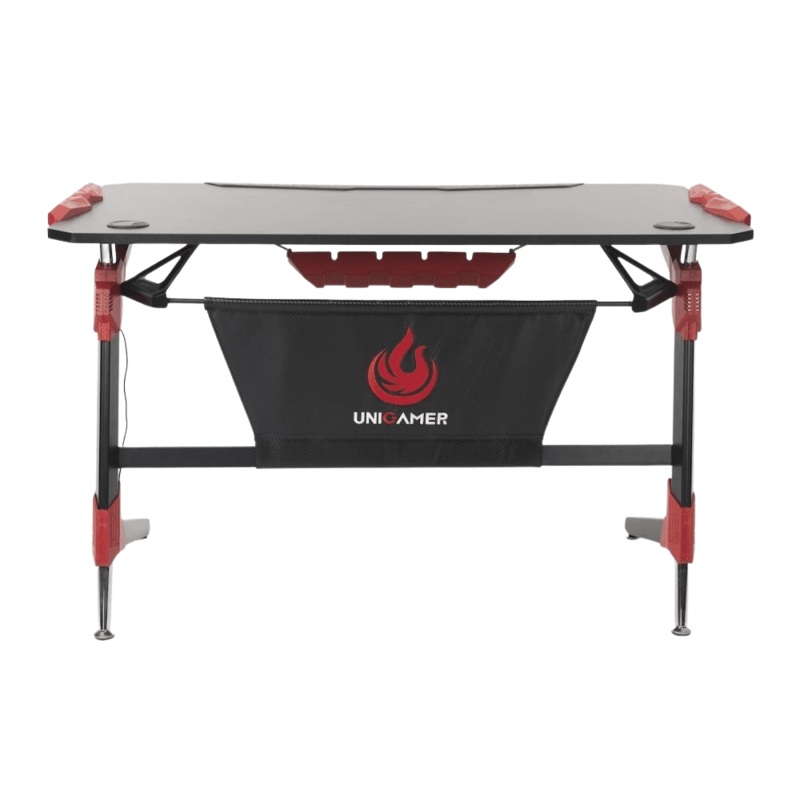 Unigamer RGB Gaming Working Office Desk - Red