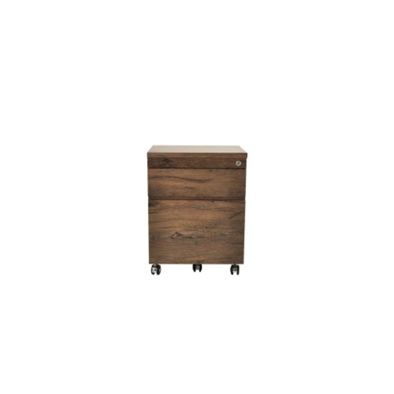 Weslea File Pedestal on Castors - Antique Oak