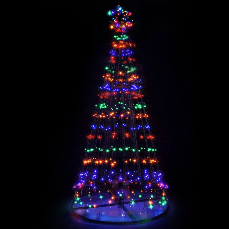 2.1M LED Christmas Tree Lights Solar Xmas Multi Colour Optic Fiber
