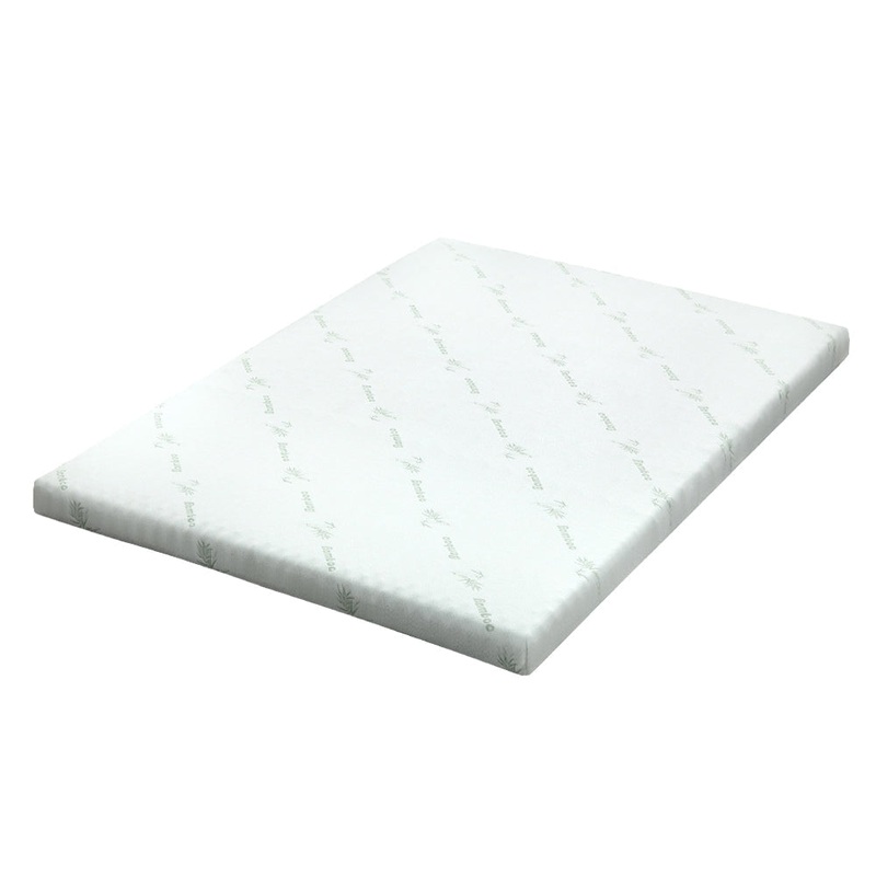 Bedding Cool Gel Memory Foam Mattress Topper w/Bamboo Cover 8cm - Queen
