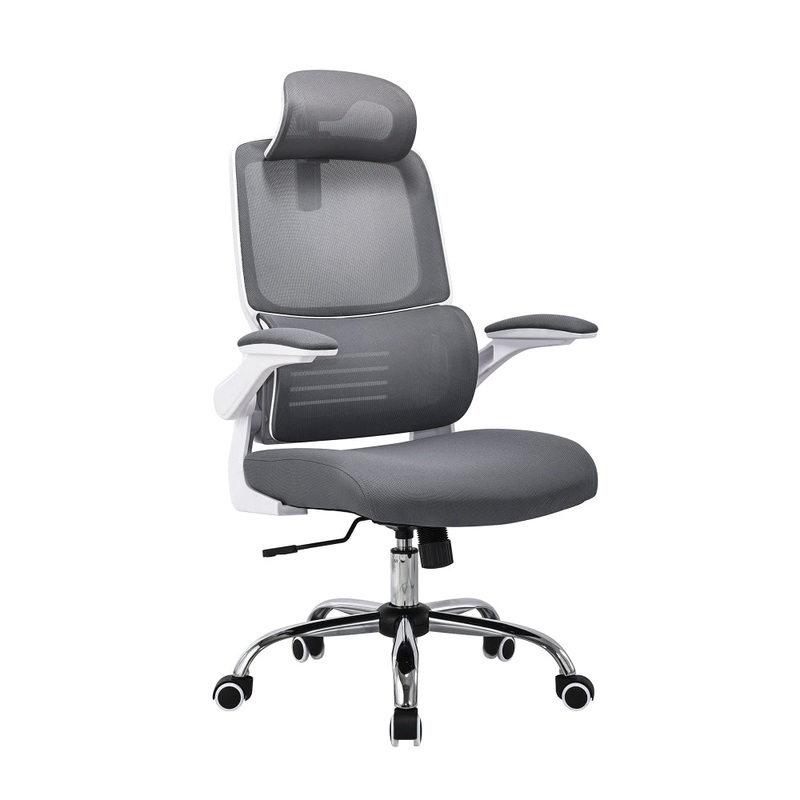 Nia High Mesh Back Facbric Seat Ergonomic Computer Office Working Chair Grey