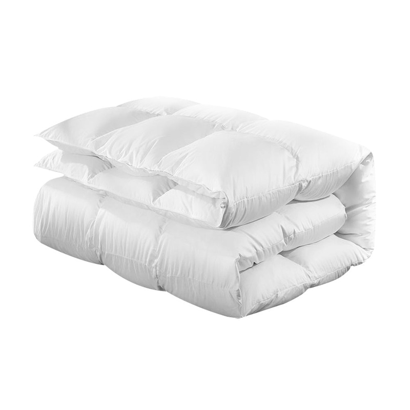 Bedding Goose Down Feather Quilt Cover Duvet 800GSM Winter Doona White King