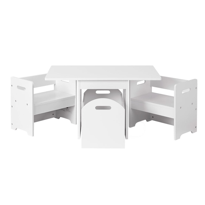 Kids Multi-function Table and Chair Hidden Storage Box Toy Activity Desk