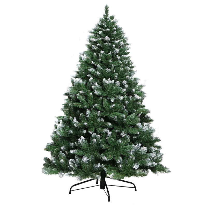 2.4M 8FT Christmas Tree Xmas Home Decoration 1400 Tips Snowy Green