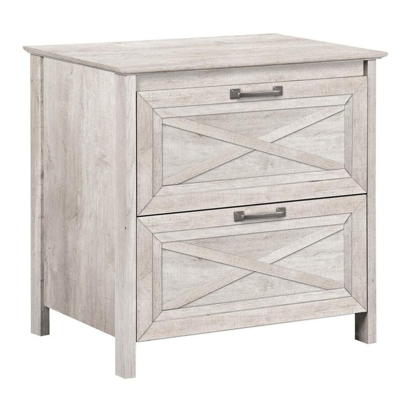 Rosen 2-Drawer Filing Cabinet Office Storage - Washed Grey