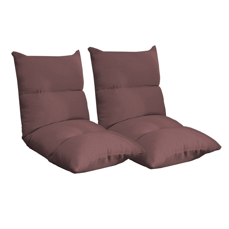 2X Lounge Floor Recliner Adjustable Lazy Sofa Bed Folding Game Chair Coffee