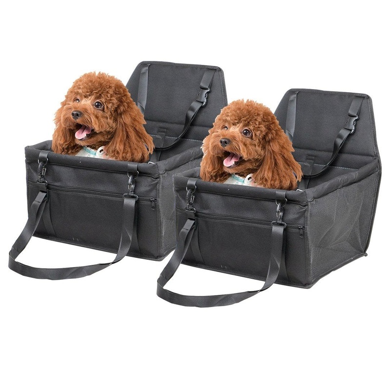 2X Waterproof Pet Booster Car Seat Breathable Mesh Safety Travel Portable Dog Carrier Bag