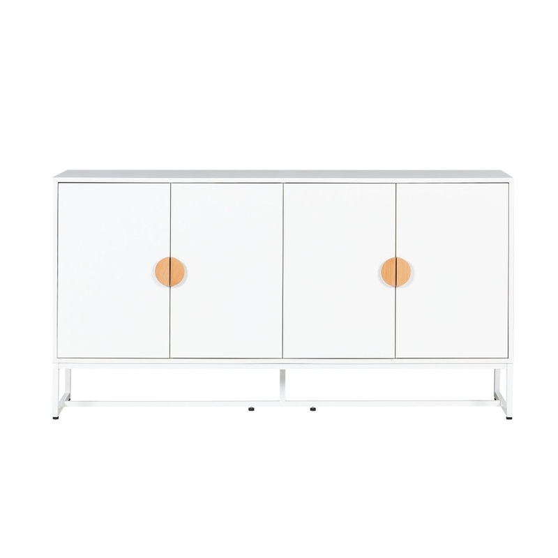 Havana Modern Coastal Sideboard Buffet Unit Storage Cabinet - White