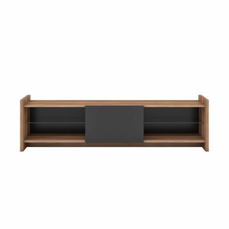 Laura Modern Scandinavian Lowline TV Stand Entertainment Unit 165cm  Walnut