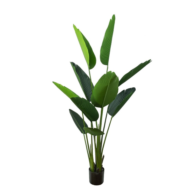 Traveller Palm Tree Artificial Fake Plant Decorative 150cm In Pot - Green