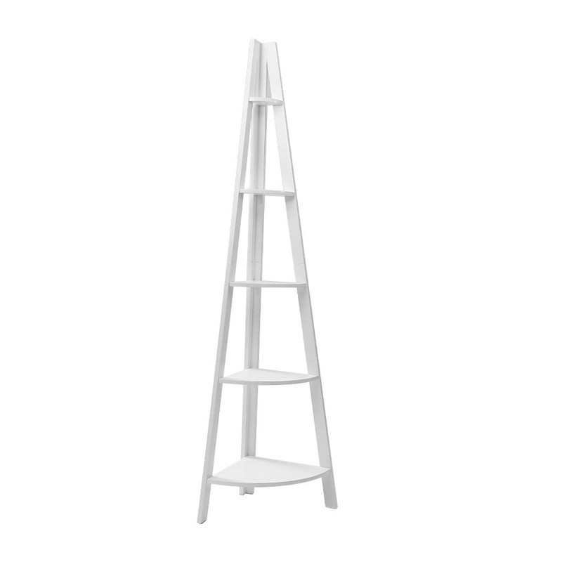 5 Tier Corner Ladder Display Shelf Home Storage Plant Stand Bookshelf