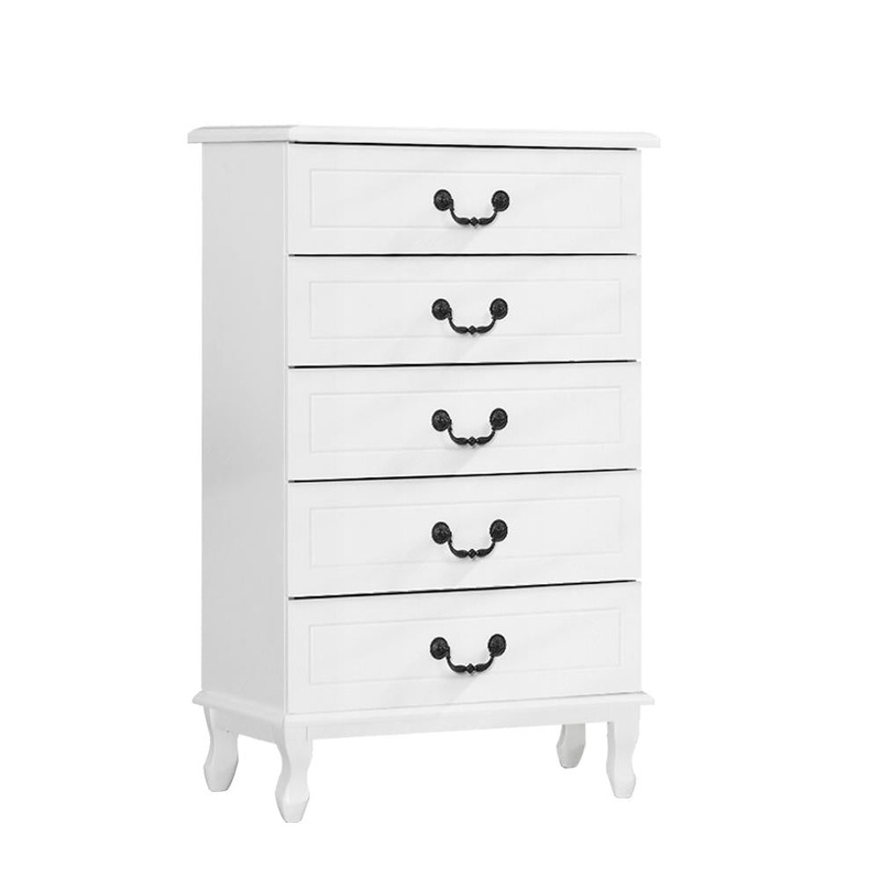 Chest of Drawers Tallboy Dresser Table Bedside Storage Cabinet Bedroom