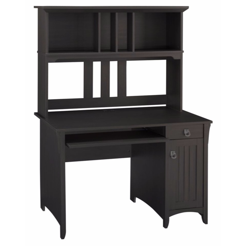 Salinas Study Computer Office Task Desk With Hutch - 120cm - Vintage Black