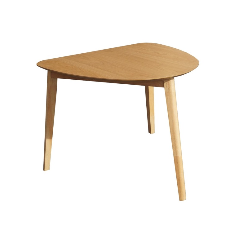 Wooden Small Compact Kitchen Dining Table 80x90cm - Oak