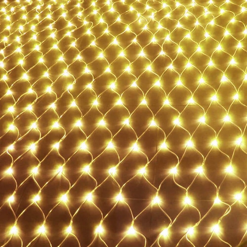 320LED Fairy Lights Net Mesh Curtain Wedding Party Christmas Christmas Xmas Tree Decor Warm White