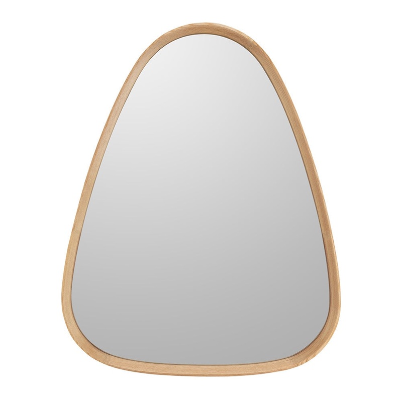 Aldo Oak Wood Cone Framed Mirror Decoration Home Dcor 75x95CM