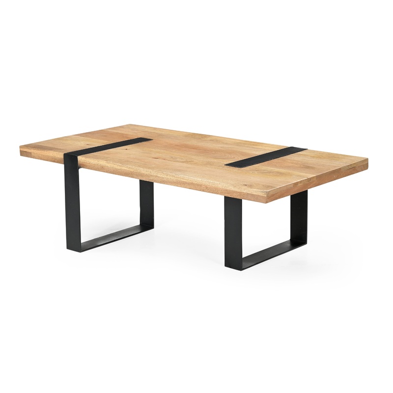 Aline Reclaimed Hardwood Rectangular Coffee Table - Natural