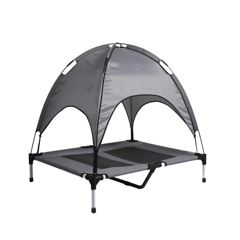 Pet Trampoline Bed Dog Cat Elevated Hammock With Canopy Raised Heavy Duty L