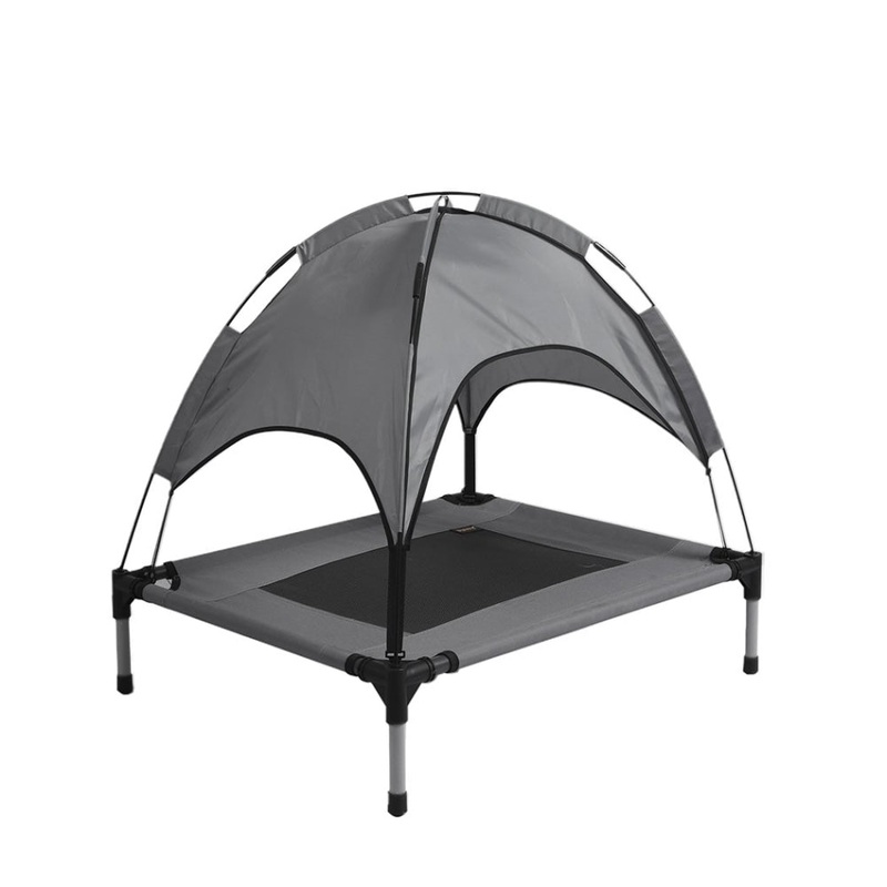 Pet Trampoline Bed Dog Cat Elevated Hammock With Canopy Raised Heavy Duty M