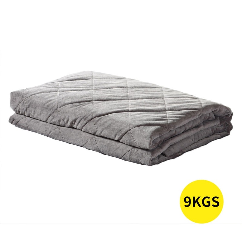 DreamZ 9KG Anti Anxiety Weighted Blanket Gravity Blankets Grey Colour