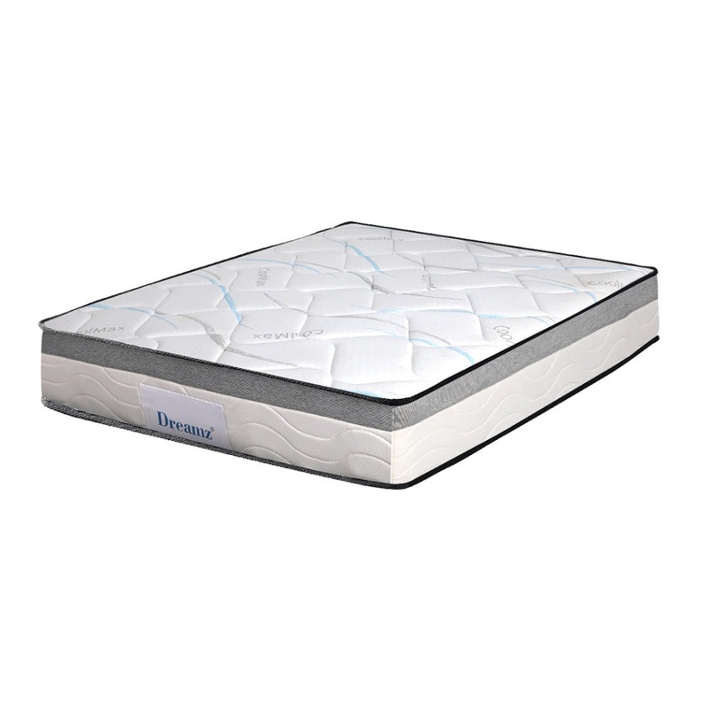 Dreamz Mattress Single Size Bed Top Pocket Spring Medium Firm Premium Foam 25CM