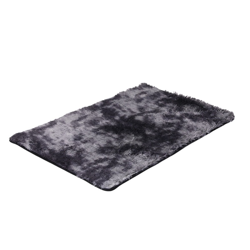 Marlow Floor Shaggy Rugs Soft Large Carpet Area Tie-dyed Midnight City 200x230cm